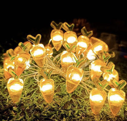 Carrot Rabbit Shape Easter Day Decorative String Lights